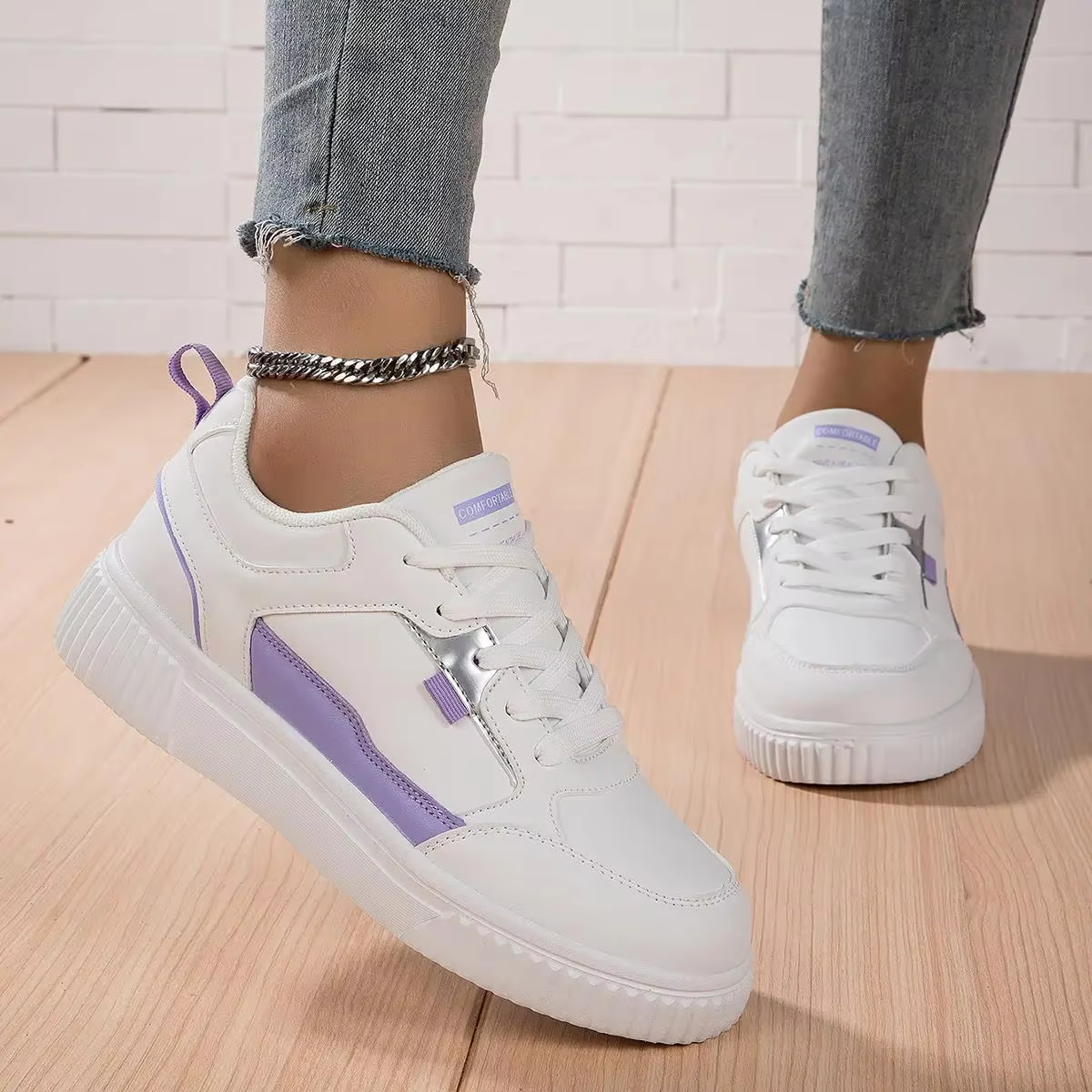 White Sneakers for Women - Stylish and Comfortable Casual Shoes