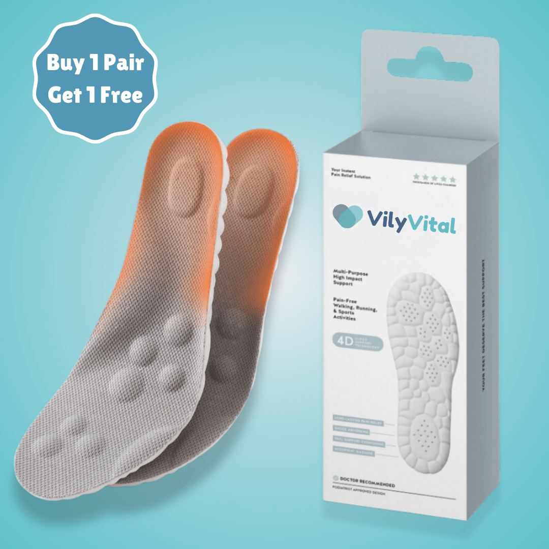 VilyVital™ 4D Supportive Cushion Comfy Sole Insoles