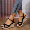 Women's Fashion Wedge Sandals - Summer Casual Peep Toe Platform Orthopaedic Shoes