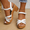 Women's High Heel Ankle Strap Buckle Gladiator Orthopaedic Heeled Sandals