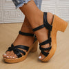 Women's High Heel Ankle Strap Buckle Gladiator Orthopaedic Heeled Sandals