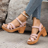 Women's High Heel Ankle Strap Buckle Gladiator Orthopaedic Heeled Sandals