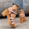 Women's High Heel Ankle Strap Buckle Gladiator Orthopaedic Heeled Sandals