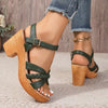 Women's High Heel Ankle Strap Buckle Gladiator Orthopaedic Heeled Sandals