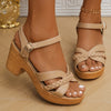 Women's High Heel Ankle Strap Buckle Gladiator Orthopaedic Heeled Sandals