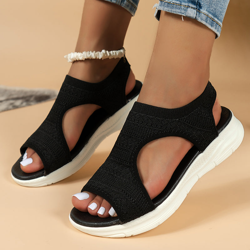 VilyVital™ - Cushion Walk Ladies Leather Open Toe Sandals